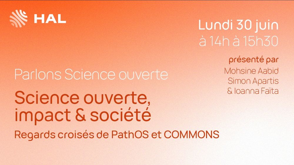 panneau avec le titre et la date du webinaire, ainsi que les noms des intervenants qui sont Mohsine Aabid, Simon Apartis et Ionna Faïta