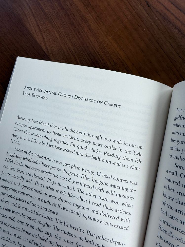 A snippet of my contribution “about accidental firearm discharge on campus” 