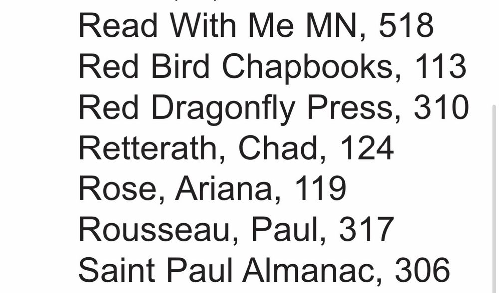 Rousseau, Paul table 317 at twin cities book fest 