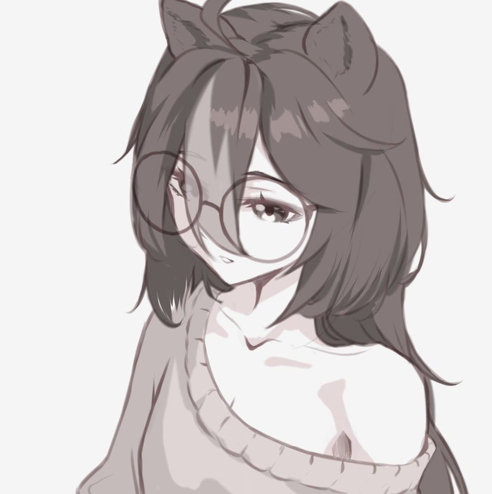 Sketch of yenshuii.bsky.social.

A bust from a slightly high 3/4 angle, of Yen looking down, presumably reading a book, with a serene and slightly sleepy expression.