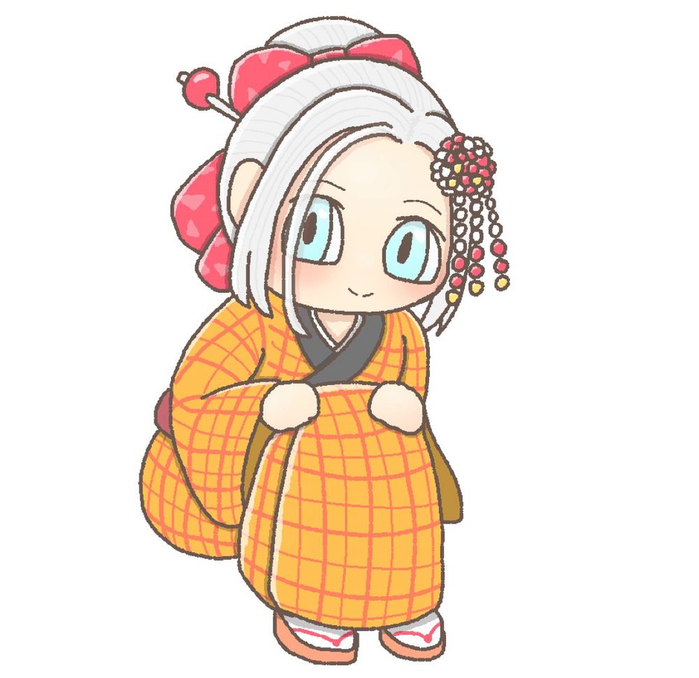 ドラクエ10、ドラクエタクトより
イルーシャ(和装)