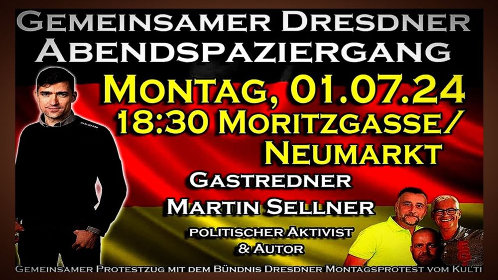 Völkische Internazionale in Dresden mit Martin Sellner und Pegida