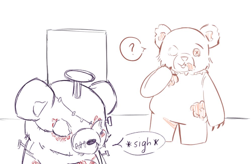 Happy: ? (confused)
Hurting: *sigh*