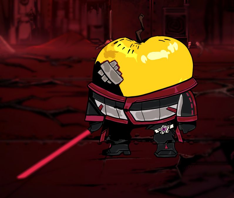 Golden Apple Abno wearing Yuri's clothes
Ebony brooch located on his leg