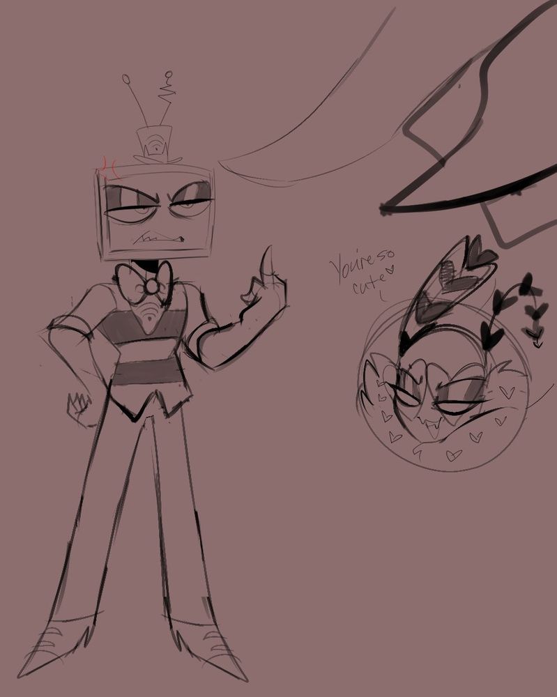 Angi Tiny Vox, while Valentino says "You're so cute" while pointing at him 