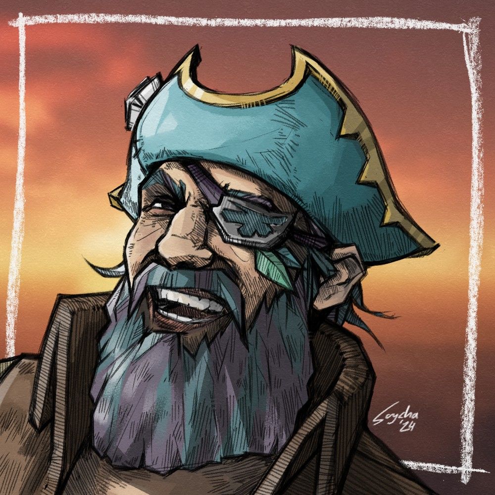 A pirate portrait of Karlembo's pirate. Created by soycha