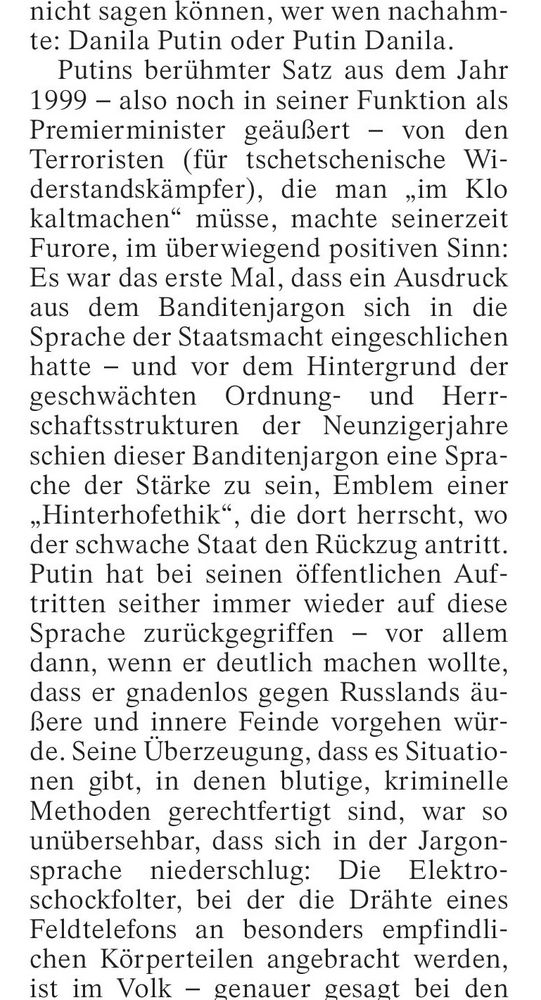 Putin: Terroristen im Klo kaltmachen