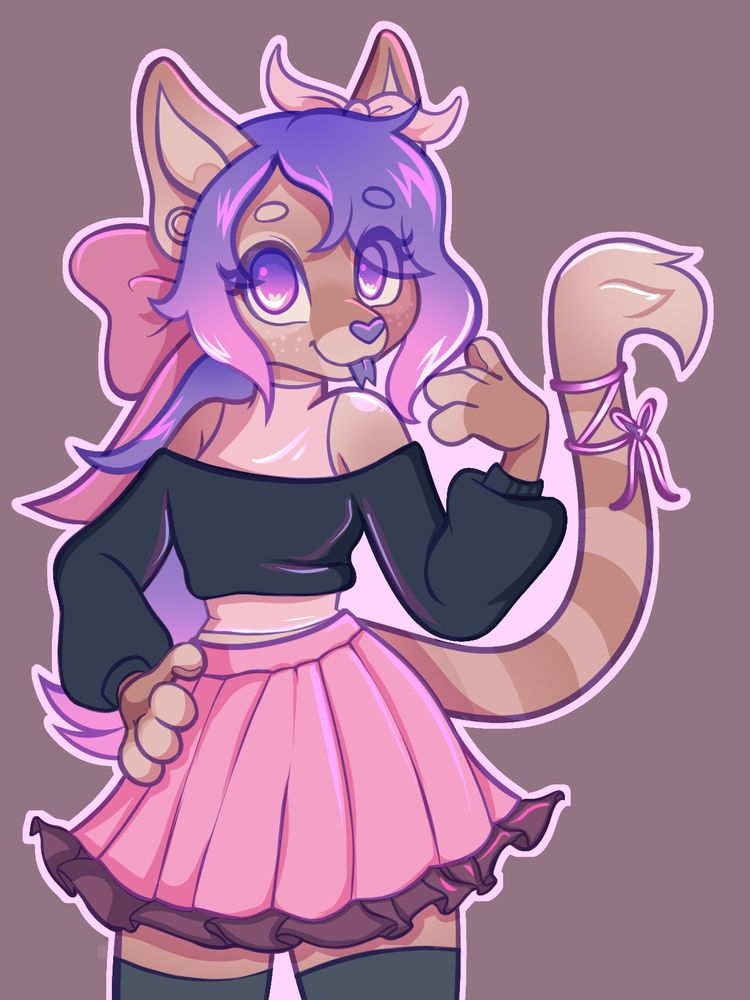 Artfight attack featuring a very cute cat fursona named Fidget