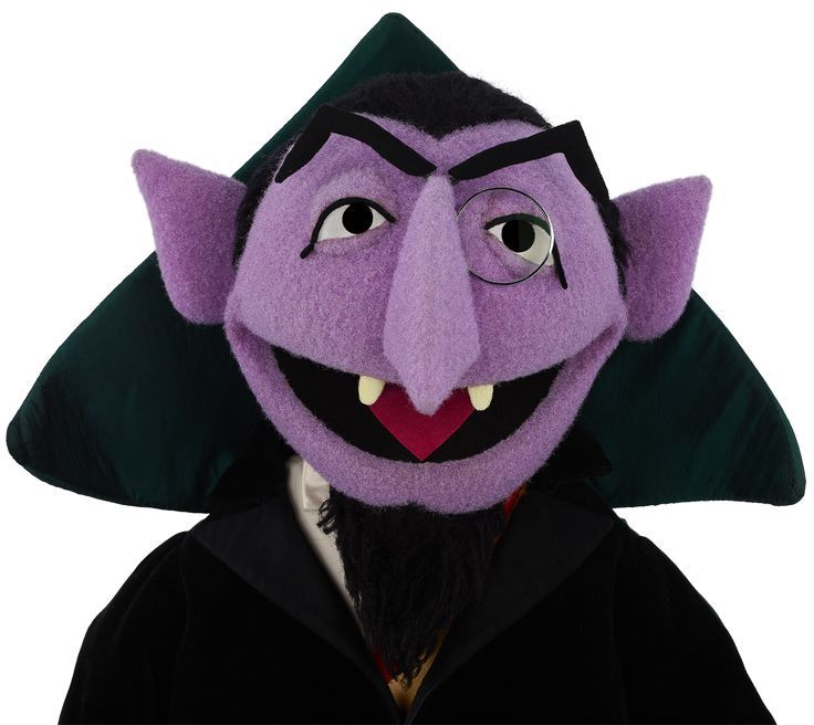 A photo of The Count from Sesame Street.

