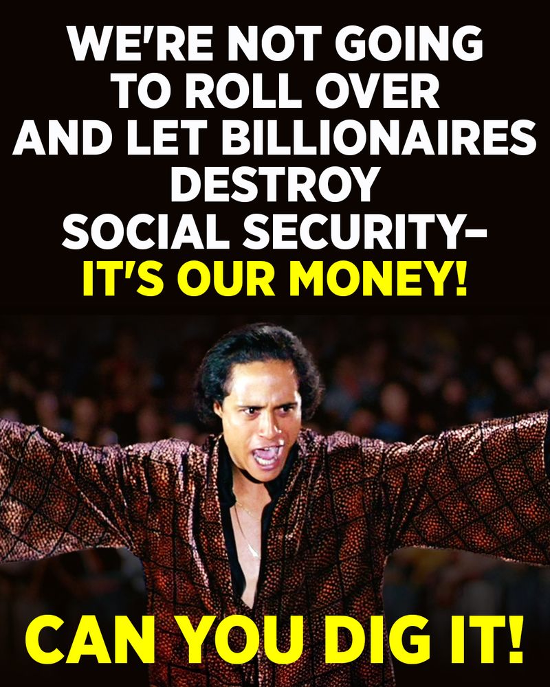 A graphic with a dark background and a photo of Cyrus from the film The Warriors. The text in white and yellow font says, 