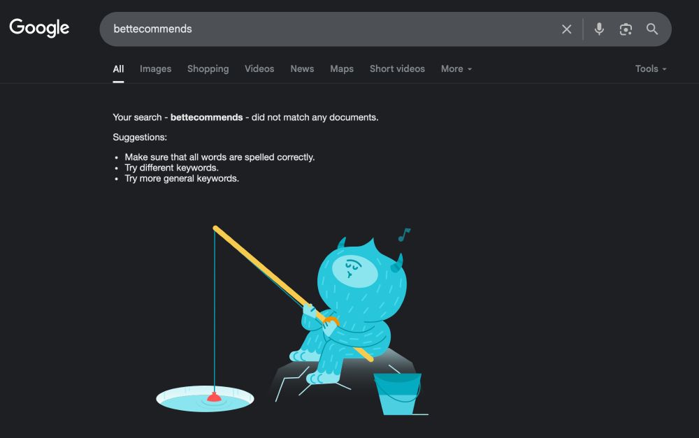 Google just gives up when a typo is made. Shows their "no match" page instead of trying.