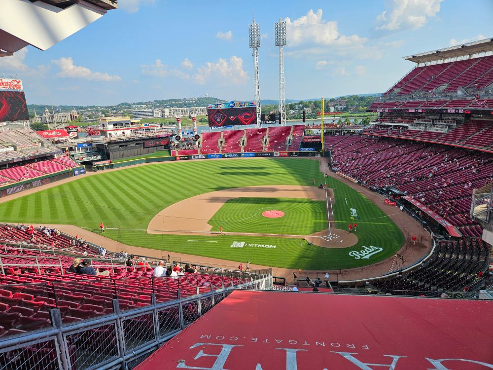 A view of the field at Great American Ball Park 