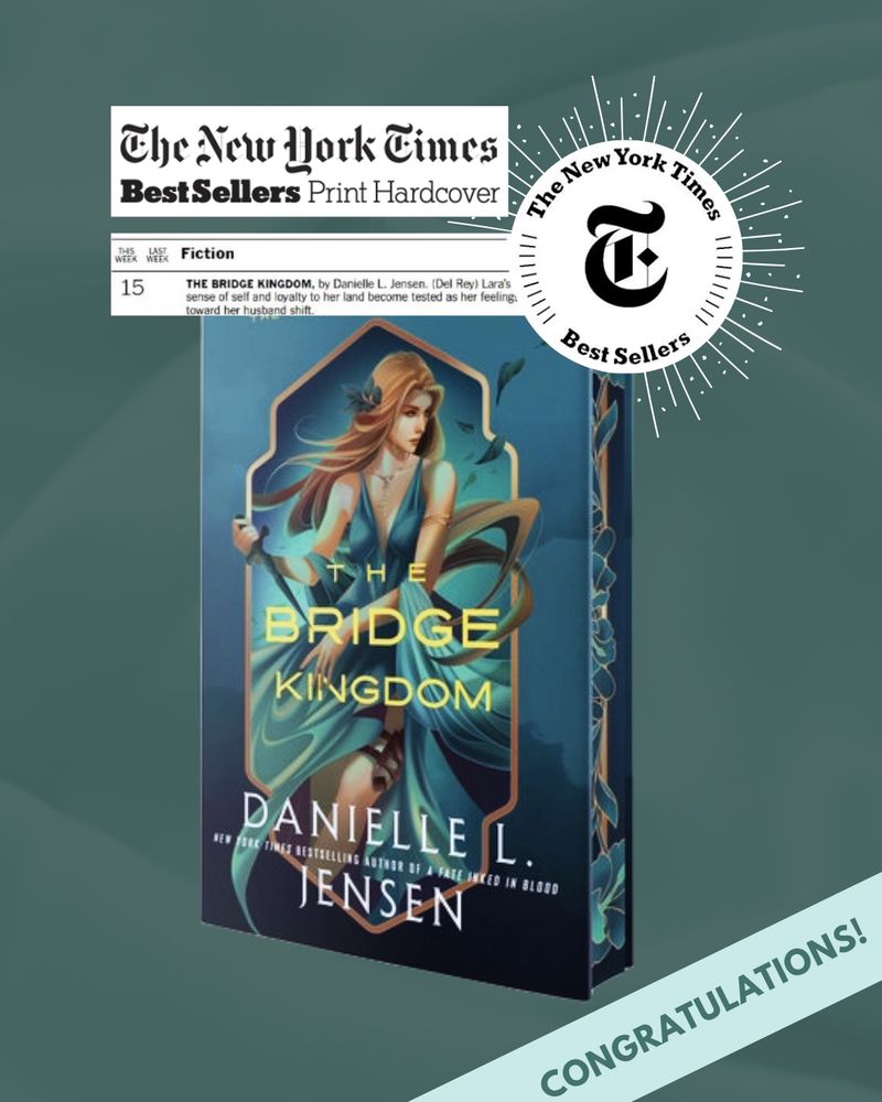 graphic of NYT Bestseller listing for deluxe hardcover of The Bridge Kingdom by Danielle L. Jensen 