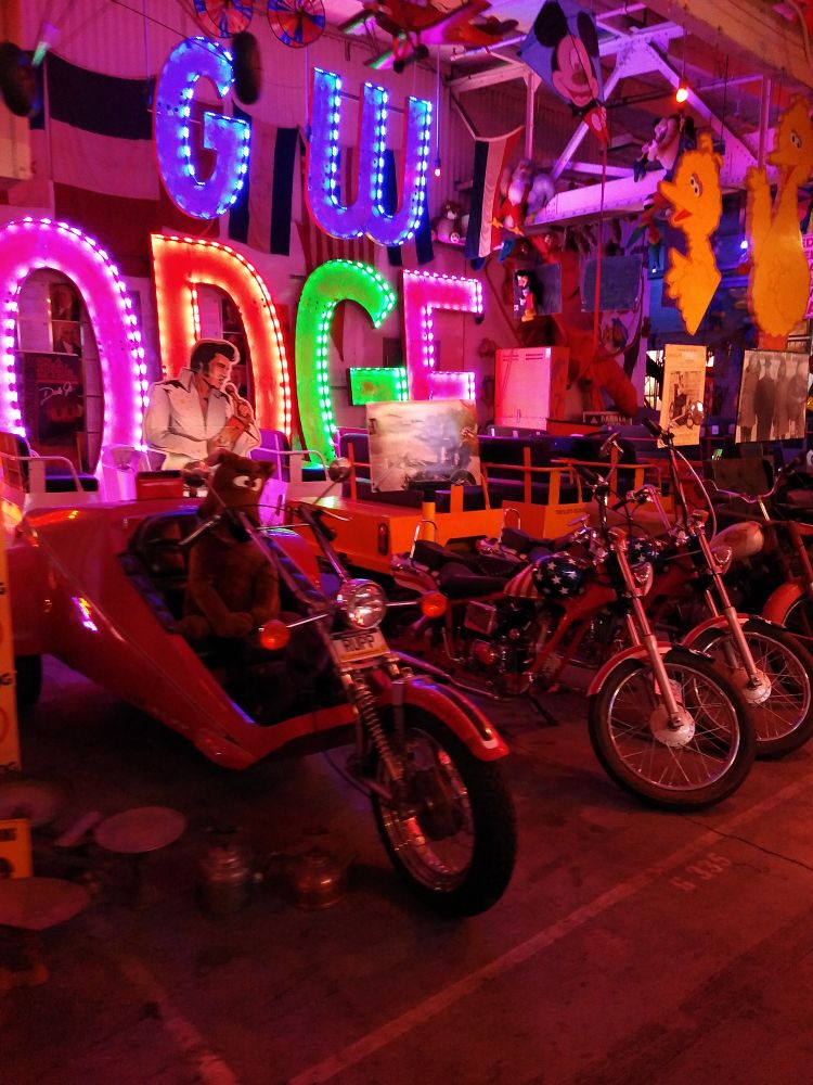 Bikes and trikes and colorful lights