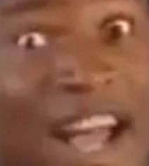 Close up of a man wide-eyed and excited about GAME TIME