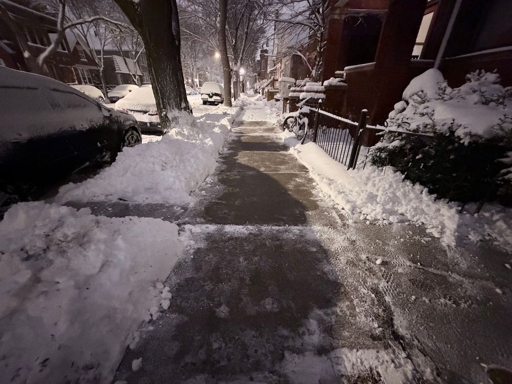 Another freshly shoveled Chicago sidewalk.