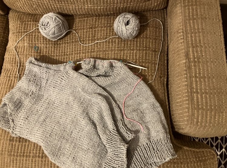 sweater in progress