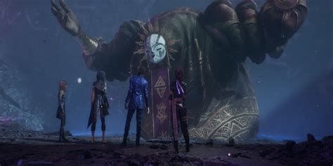 Clair Obscur Expedition 33 - Esquie welcomes the main party during a night time scene