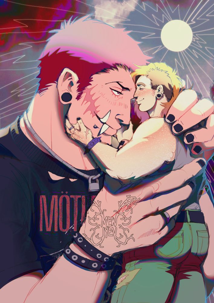 katakuri and maren looking at each other lovingly