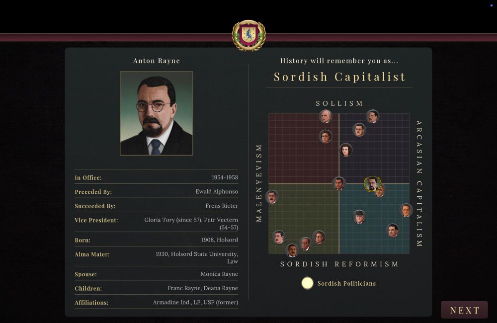 Suzerain Summary Screen 1