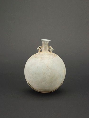 New Year’s Flask with Ibex Head Flanges