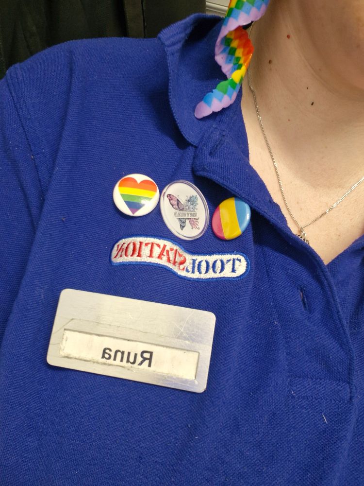 Gotta wear the badges for my shift 🌈😘