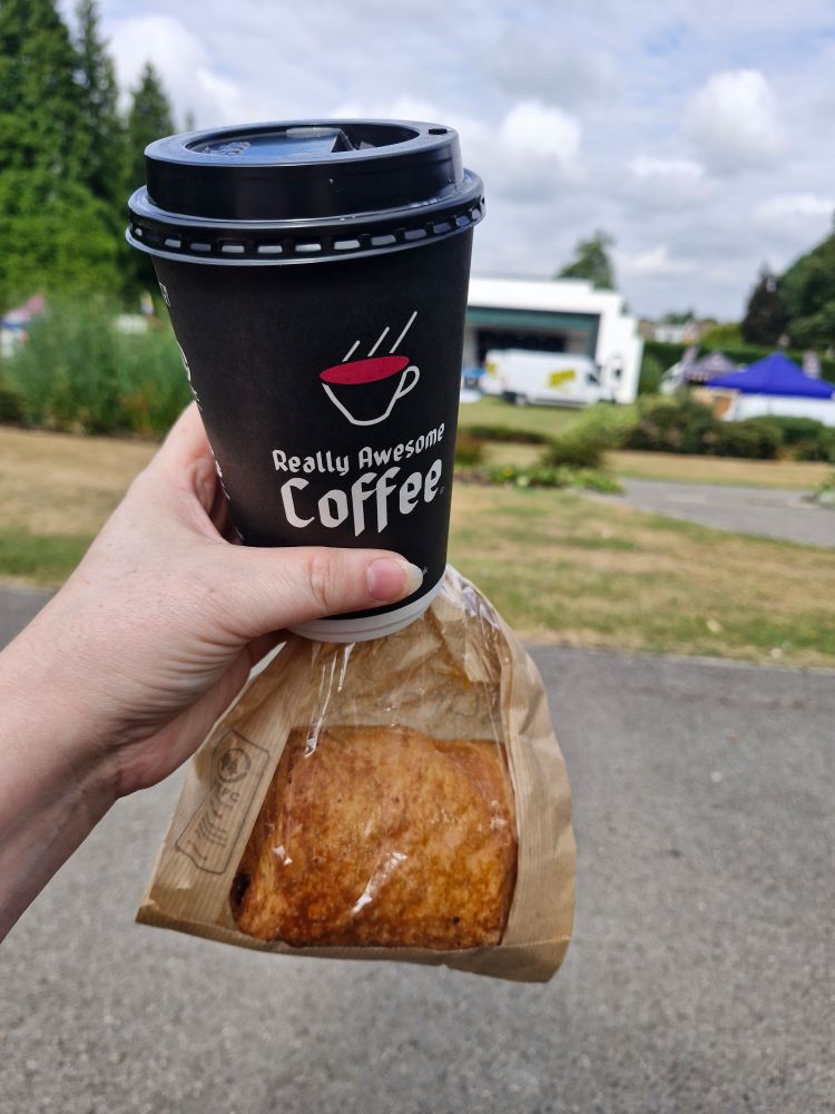 Breakfast with a view of the set up 