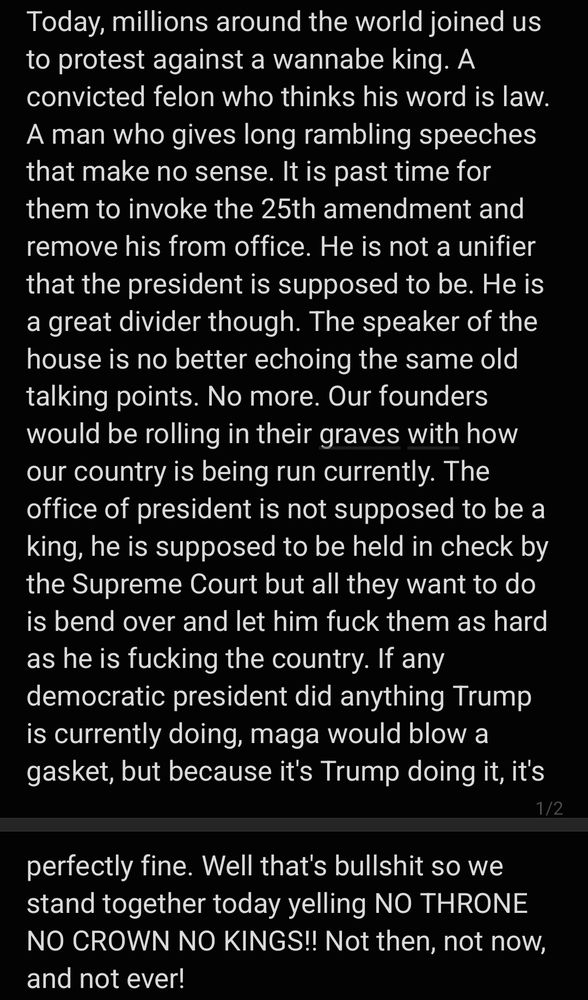 My speech from the No Kings rally near me. 