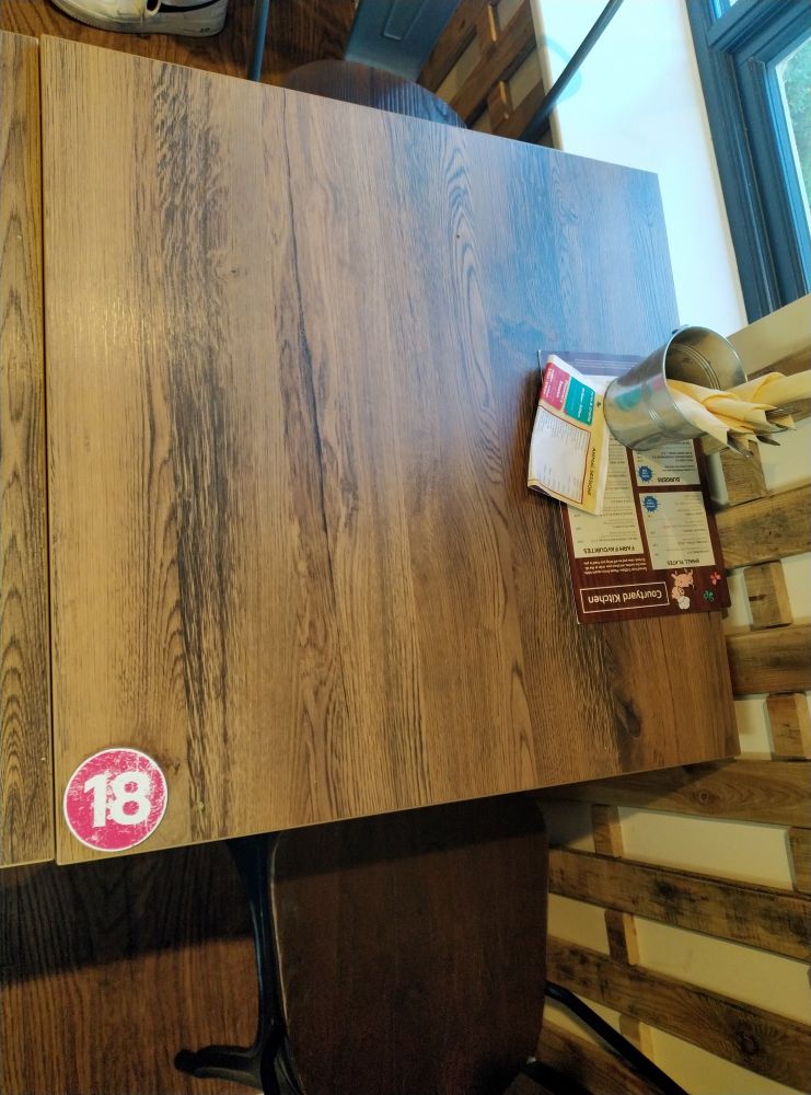 A cafe table number that resembles the BBFC's '18' certificate.