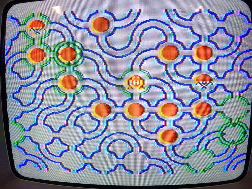 Hunt the Wumpus screenshot on TI-99/4A.