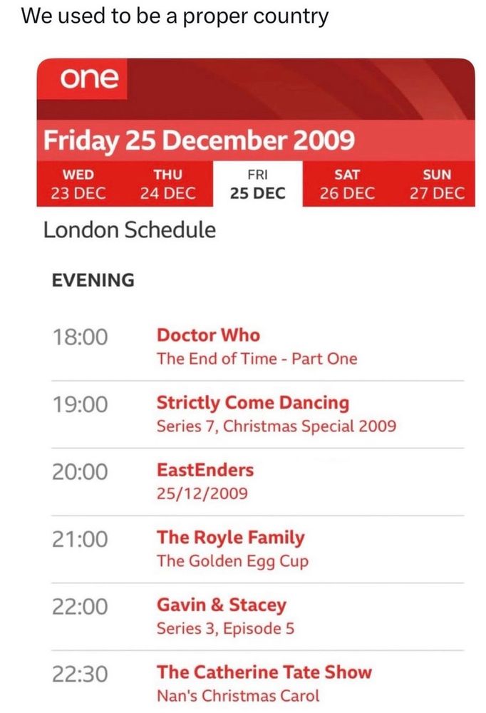 a screenshot of a UK TV Guide from 2009