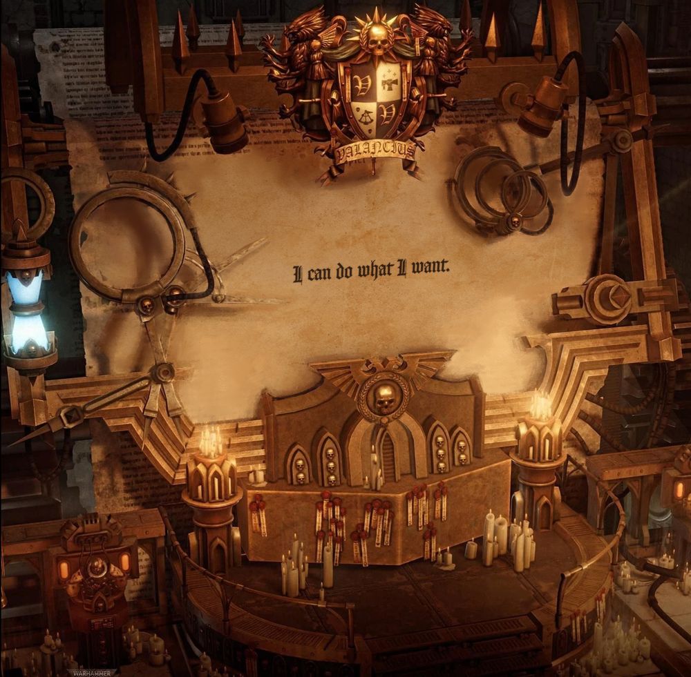 The Warrant of Trade from Warhammer 40k: Rogue Trader (2023) but instead of a load of small text it just says "I can do what I want."