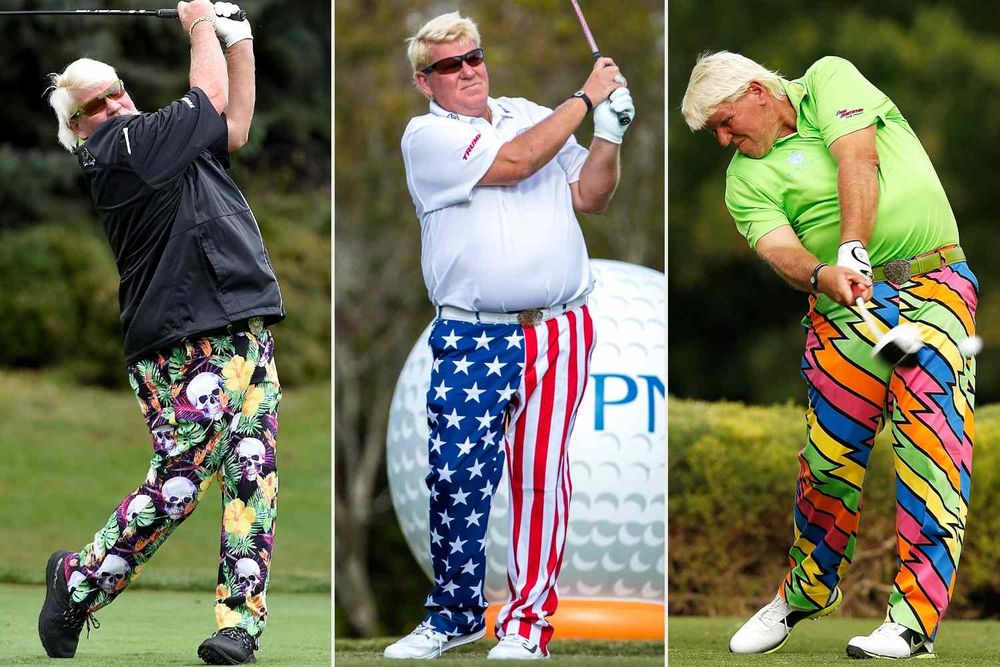 Pro golfer John Daly in three wearing 
