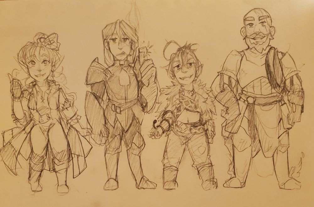 Left to Right:
Iris
Firdrig
Lorrean
Halhar