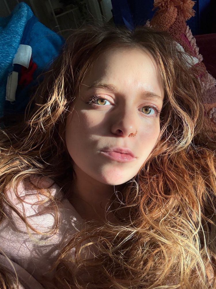 Selfie where I’m staring like a blue eyed person 