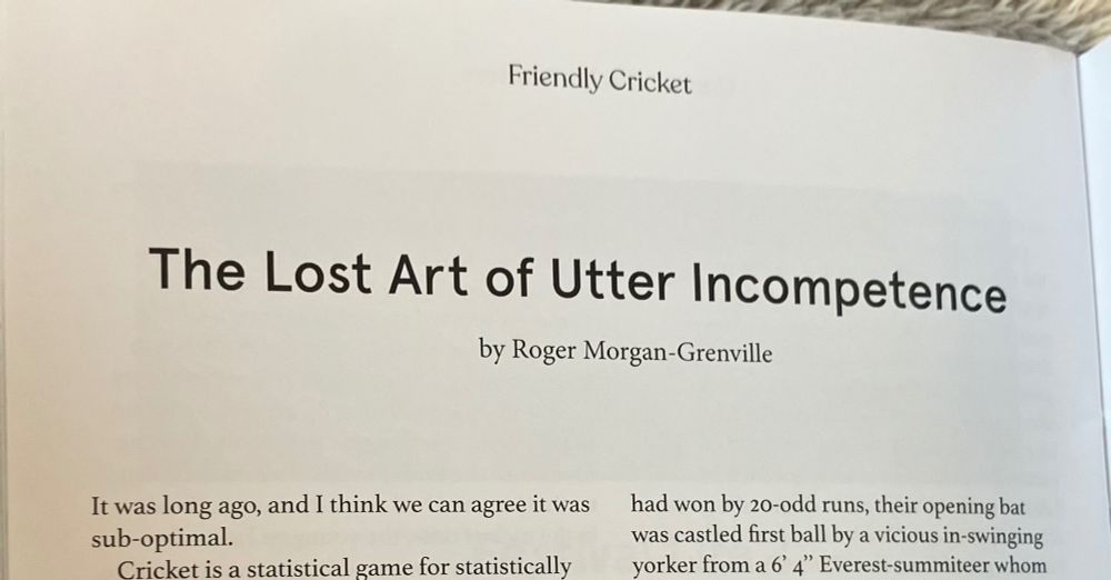 The title of an article, “The Lost Art of Utter Incompetence” by Roger Morgan-Grenville.