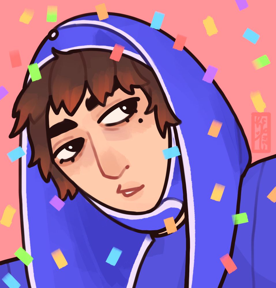 Porter Robinson cartoonism! in his outfit from the Knock Yourself Out music video.