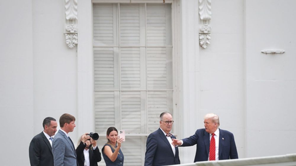 President Donald Trump took a surprise trip to a place that might be a first for a president: the roof of the White House.