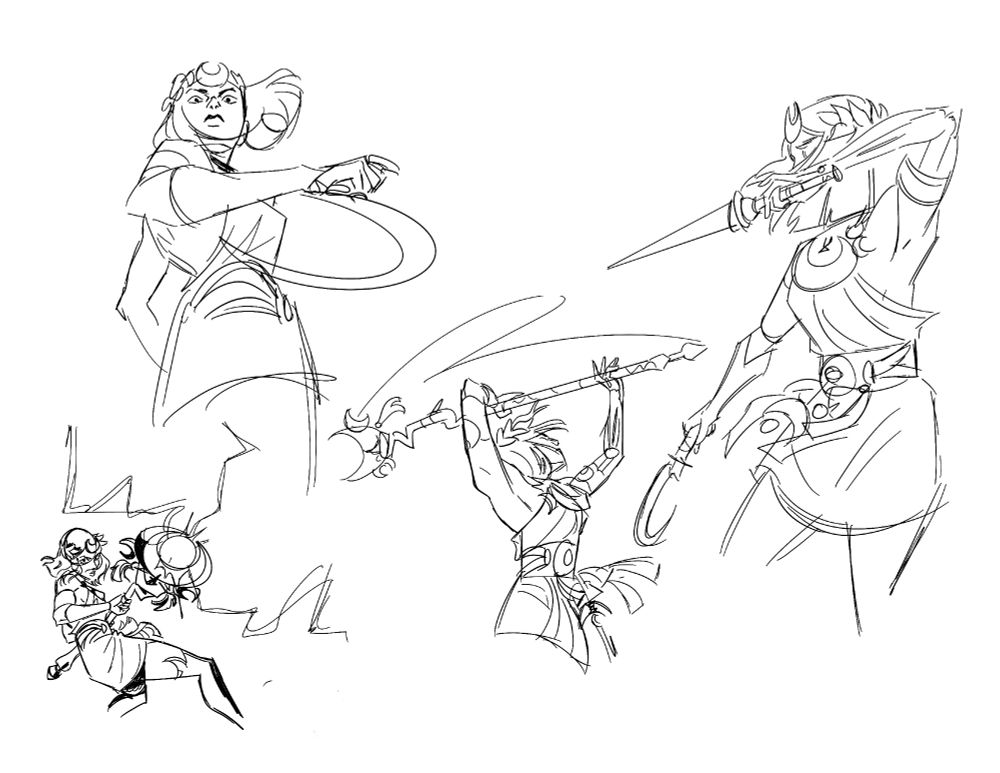 melinoe sketch studies from the new hades 2 trailer