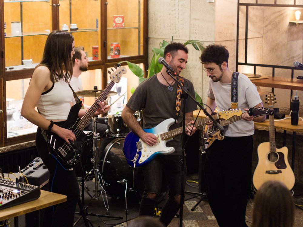 The band playing 