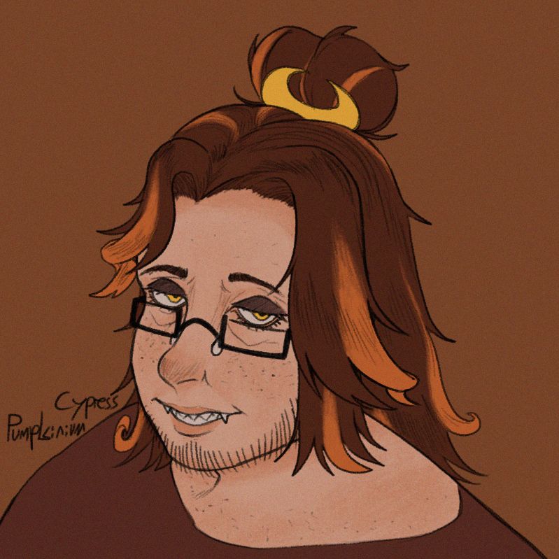two of three pencil brush portraits. this one is of my partner's human/horse hybrid oc, cypress.