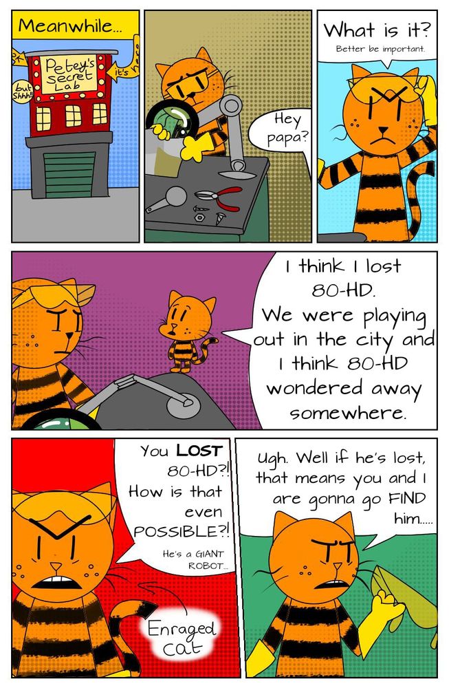 Page 4 of Chapter 1, before I fixed Petey's nose-