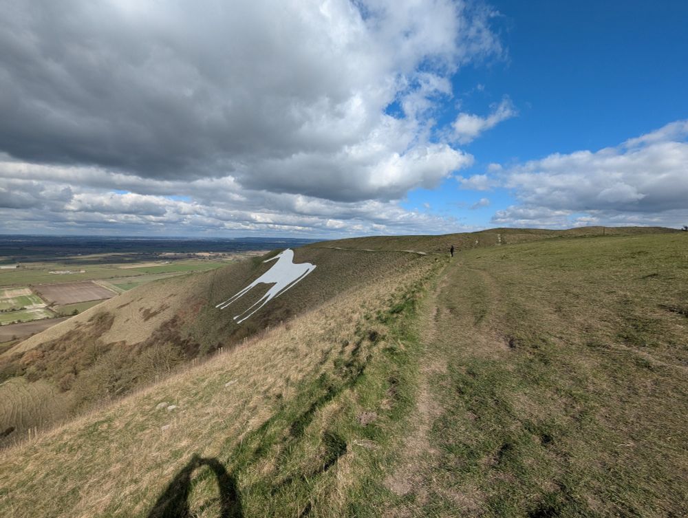 View of Westbury White Horse looking toward Bratton Camp 15/03/25