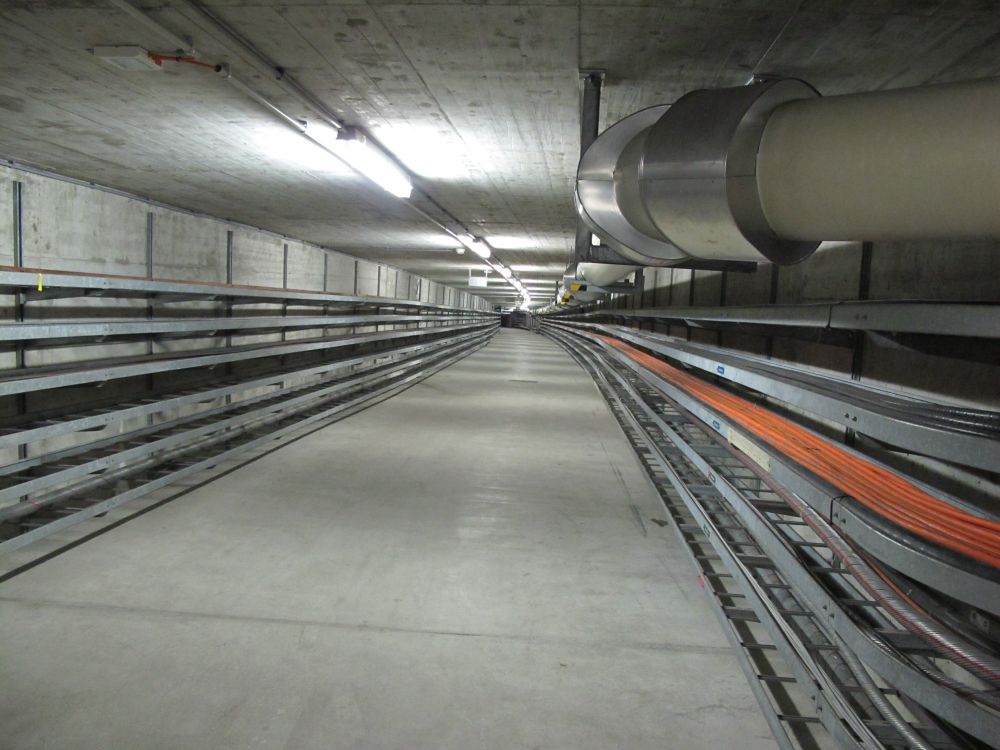 Underground Internet cables traversing Zurich out of public sight, by Lena Kaufmann.