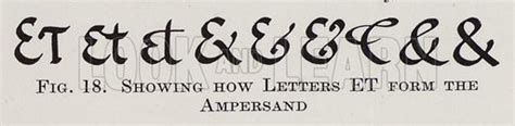 "Showing how Letters ET form the Ampersand."