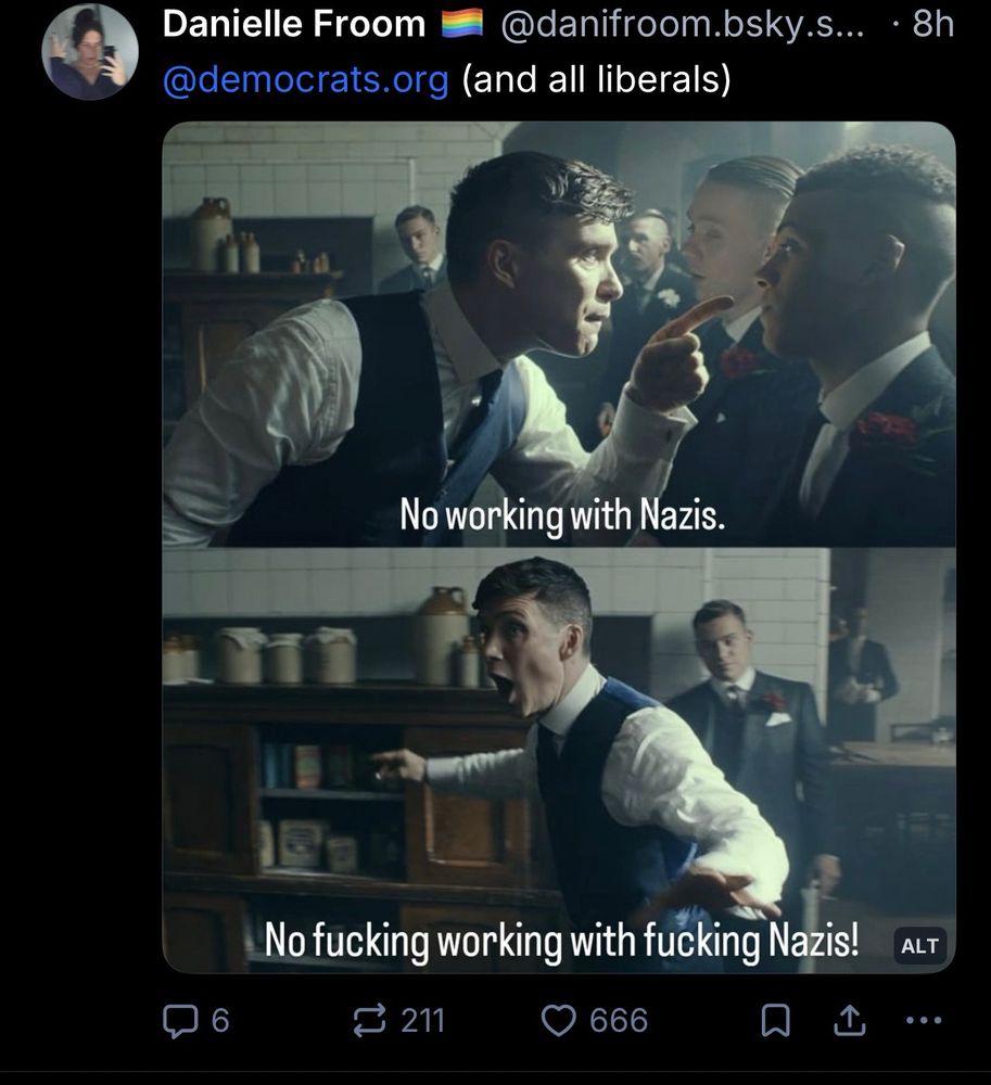 The same post and image from original poster, but the likes are at 666.