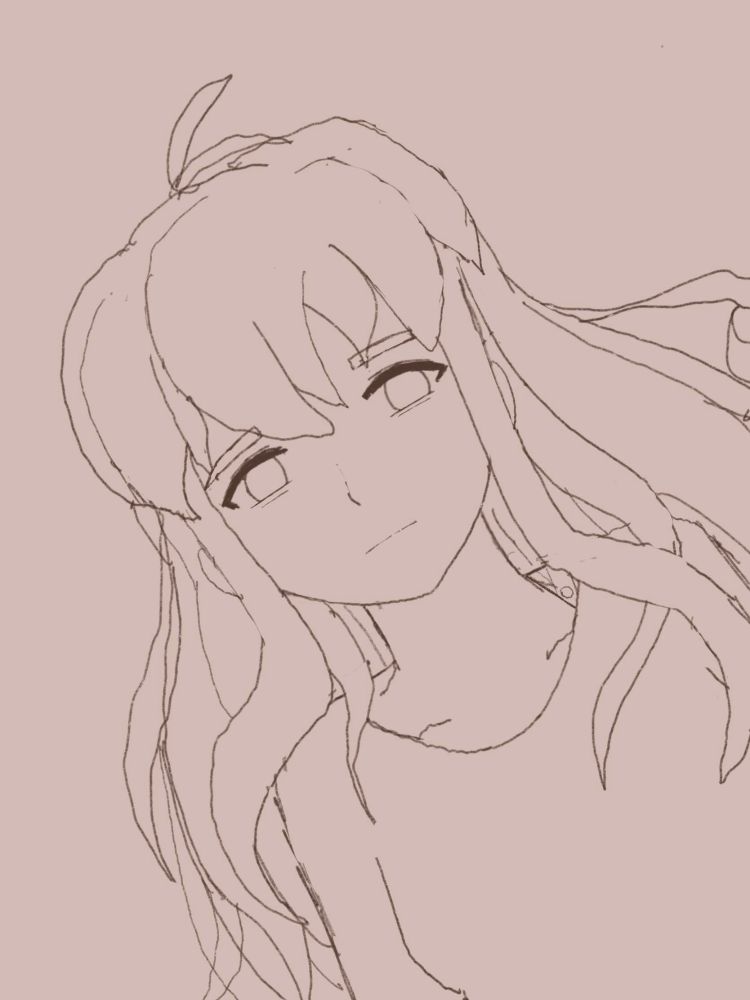 elaena, my vampire oc, sketch