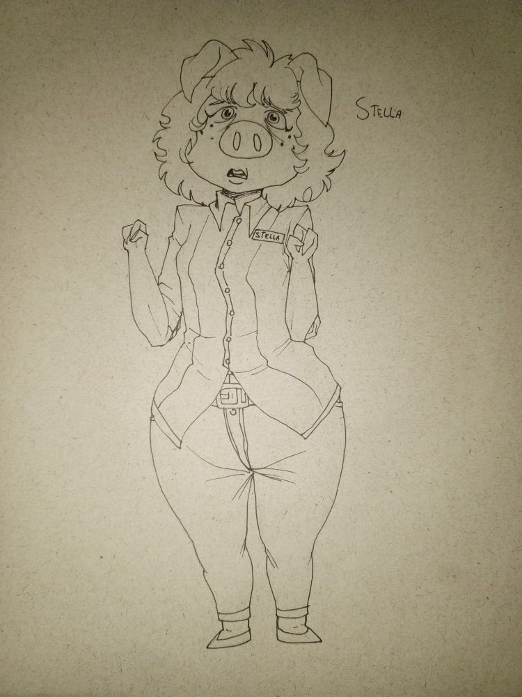 A Stella, uma secretária muito baixa e tímida, porém ela muito experiente.