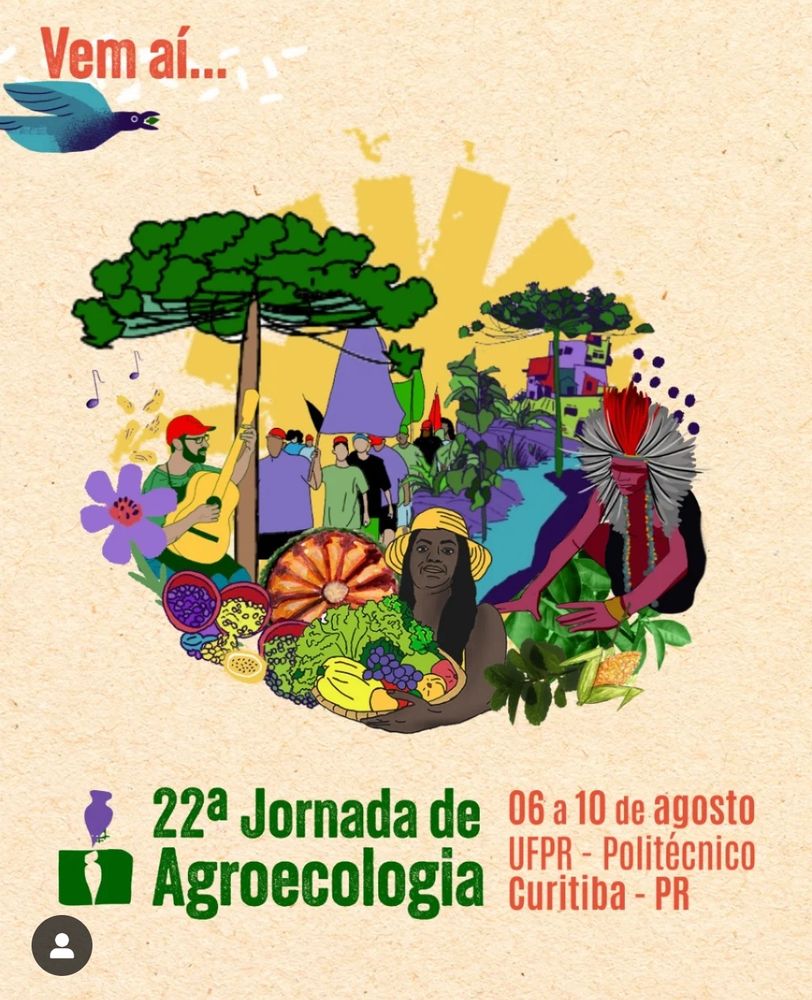 22a Jornada de Agroecologia, de 06 a 10/08/2025, no Centro Politécnico da UFPR em Curitiba