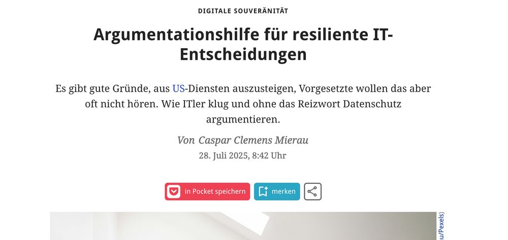 Screenshot des Artikelheaders aus dem Link
